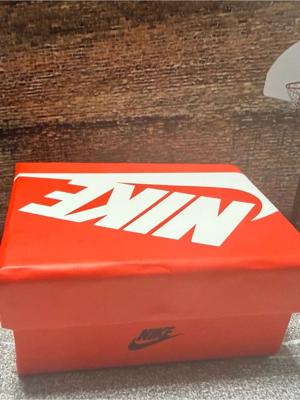 Nike Red Jordan Glossy Mini Sneaker Keychain with White Accents